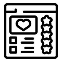 Website showing customer satisfaction feedback survey with five star rating vector