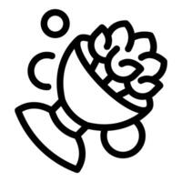 Brain floating in a bowl with bubbles icon vector
