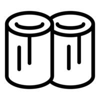 Two aa batteries icon showing power source for electronics vector