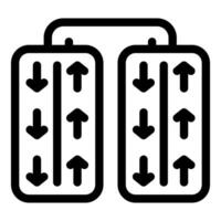 Data exchange icon showing up and down arrows vector