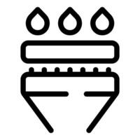 Water filter cartridge replacing purifying element icon vector