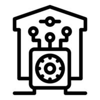 Smart home protection system controlling security with icon vector
