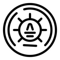 Avax cryptocurrency coin showing symbol with steering wheel vector