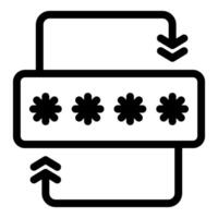 Password exchanging uploading downloading data encryption icon vector