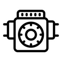 Secure connection showing data transfer with vault wheel vector