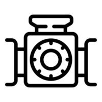 Pipeline valve is protecting flow of natural gas with combination lock vector