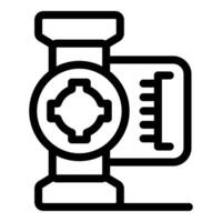 Water pump icon showing engine using centrifugal force for irrigation vector