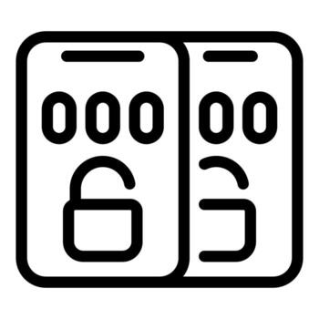 Two factor authentication system providing digital security on smartphone vector