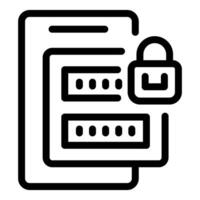 Secure document protecting data with password padlock icon vector
