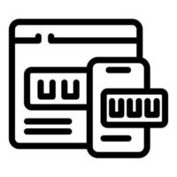 Web developer creating responsive website design for mobile phone vector
