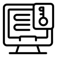 Computer accessing secure data with key symbol for encryption vector