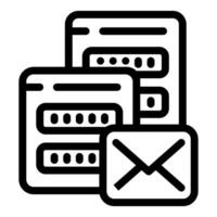 Data server sending email with secure password protection vector