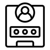 Login window with user icon and password field showing online security concept vector