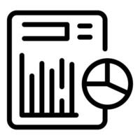 Document with charts showing market analysis and financial report vector