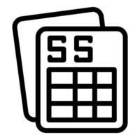 Spreadsheet software representing spreadsheet software icon symbol vector