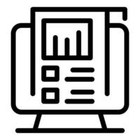 Computer showing graph and charts for business analysis vector