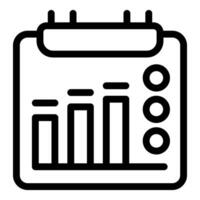 Business report showing positive financial results with growing bar chart vector