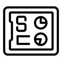 Business dashboard showing key performance indicators icon vector