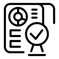 Approved document with checked symbol for quality control vector