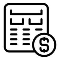 Calculator calculating money costs and expenses vector