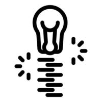 Light bulb shining with moving lines representing speed of thought vector