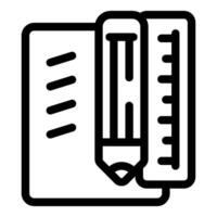 Notebook pencil and ruler representing back to school concept vector
