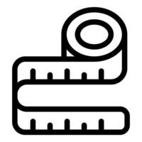 Measuring tape icon showing length and dimensions vector