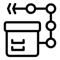 Database transferring data through connected circles icon vector