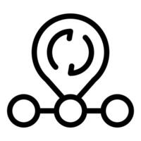 Location icon showing circular economy concept with three circles vector