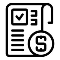 Accounting icon showing financial report with dollar symbol vector