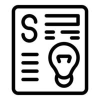 Strategy document with light bulb icon for innovative business plan vector