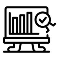 Business report showing positive results with checkmark icon vector