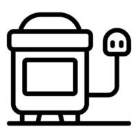 Electric generator supplying power with cable and plug vector