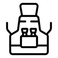 Handyman apron with pockets and tools for repairing vector