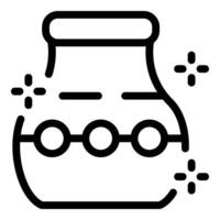 Sparkling clean clay pot shining after washing process vector