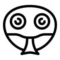 Funny cartoon snake face showing tongue smiling looking forward vector