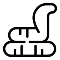 Earthworm crawling on soil for composting and gardening vector