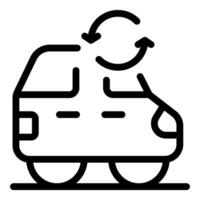 Train changing direction icon showing public transport vector
