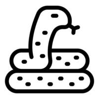 Black mamba snake icon, simple style vector