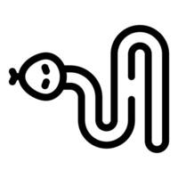 Plumbing system icon with snake clogging drain pipe vector