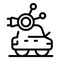 Autonomous self driving vehicle using sensor and radar technology vector