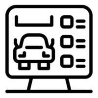 Online car dealership website displaying vehicle choosing interface vector