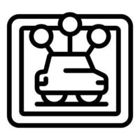 Smart car parking system monitoring location using gps navigation vector