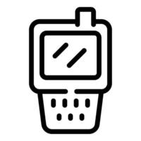 Smartwatch showing time tracking app interface vector