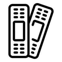 Two mobile phones with buttons and small screen showing old technology vector