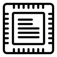 Microchip, cpu, processor icon representing computing power vector