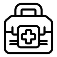 First aid kit closed showing cross symbol for healthcare vector