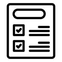 Checklist with check marks for completing tasks in business or education vector