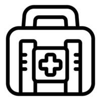 First aid kit icon representing medical equipment for emergency treatment vector