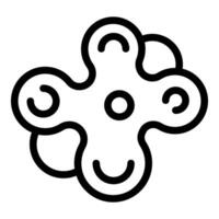 Fidget spinner toy relaxing rotating gadget icon vector